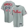 Philadelphia Phillies Nike Fourth of July Cristopher Sanchez USA 250 Stadium Baseball Jersey - Gray