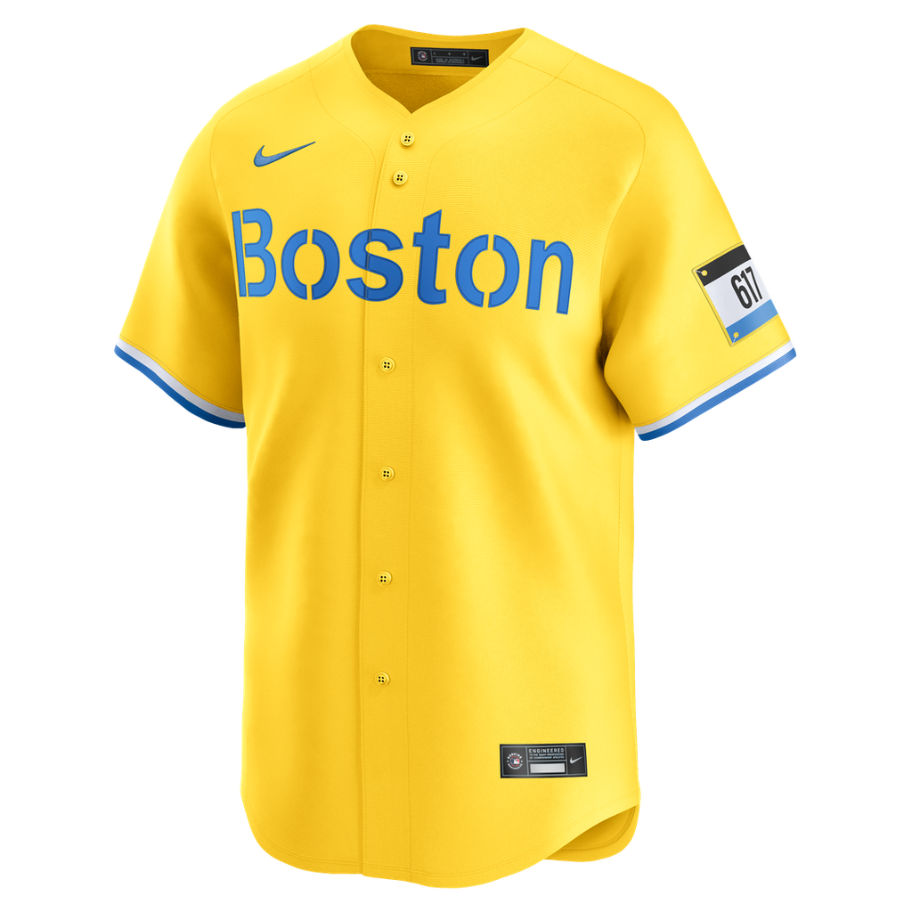 Boston Red Sox Nike City Connect Limited Baseball Jersey - Gold