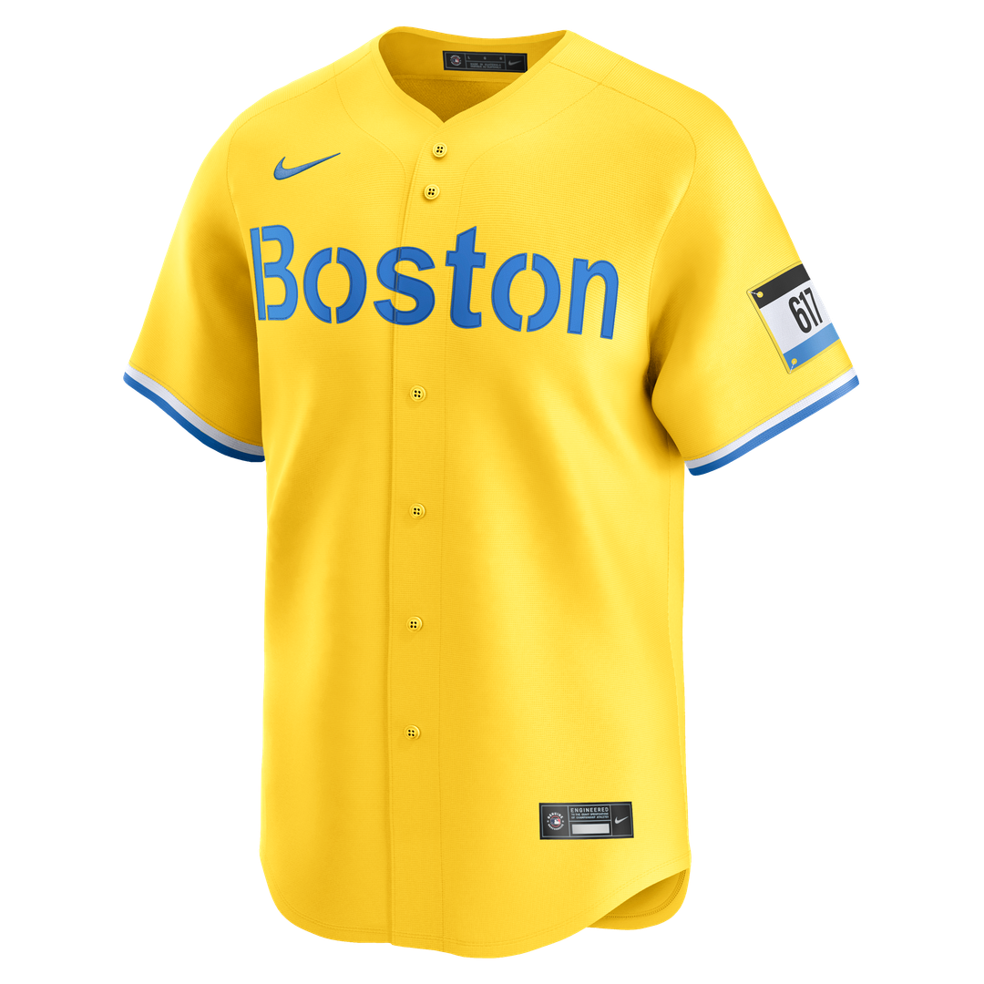 Boston Red Sox Nike City Connect Limited Baseball Jersey - Gold