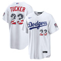Los Angeles Dodgers Nike Fourth of July Kyle Tucker USA 250 Stadium Baseball Jersey - White