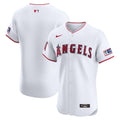Los Angeles Angels Nike Home Elite Patch Baseball Jersey - White