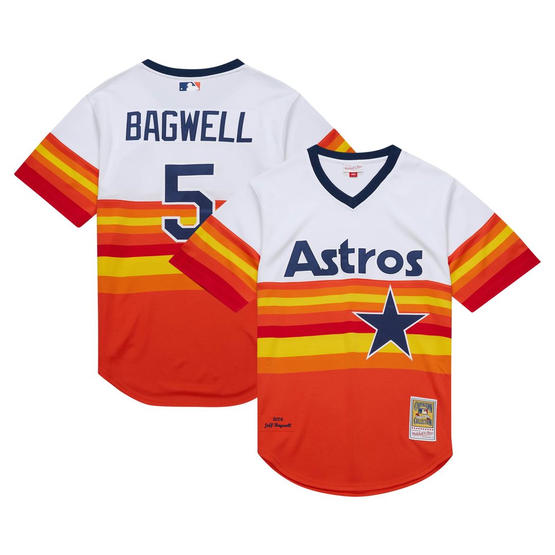 Houston Astros Mitchell & Ness Jeff Bagwell 2004 Cooperstown Collection Authentic Throwback Baseball Jersey - White