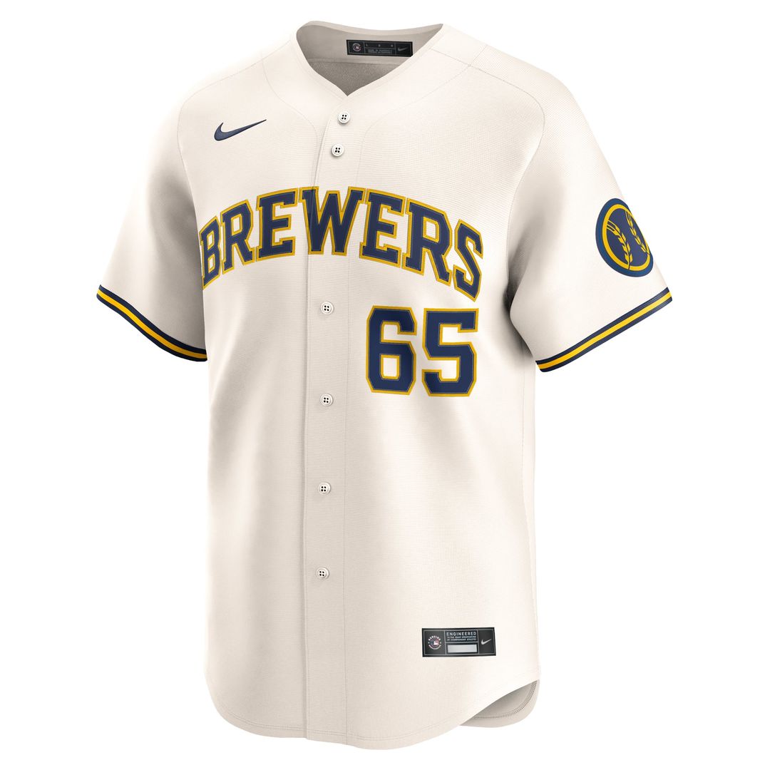Milwaukee Brewers Nike Nestor Cortes Home Limited Baseball Jersey - Cream