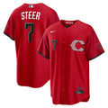 Cincinnati Reds Nike Spencer Steer 2026 City Connect Stadium Baseball Jersey - Red