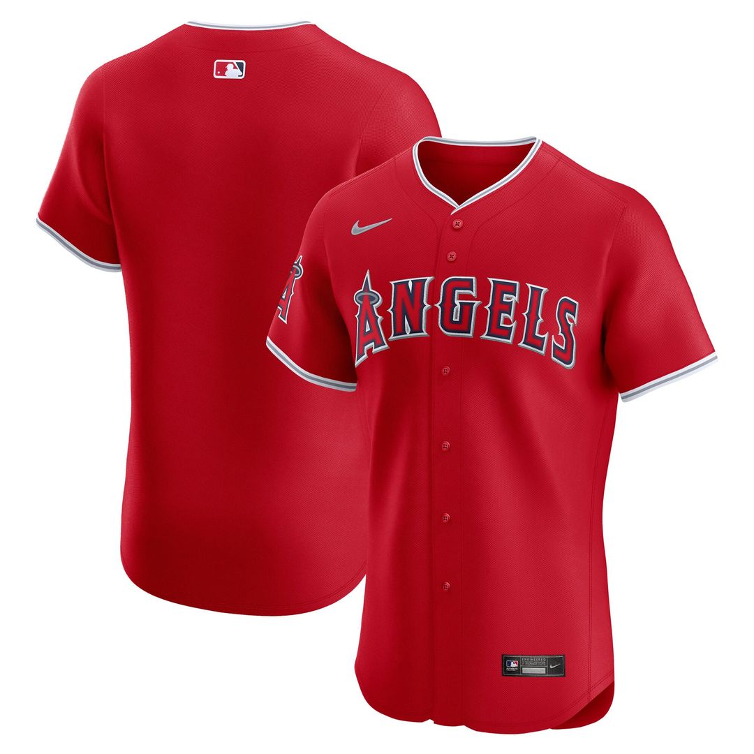 Los Angeles Angels Nike Home Elite Baseball Jersey - White
