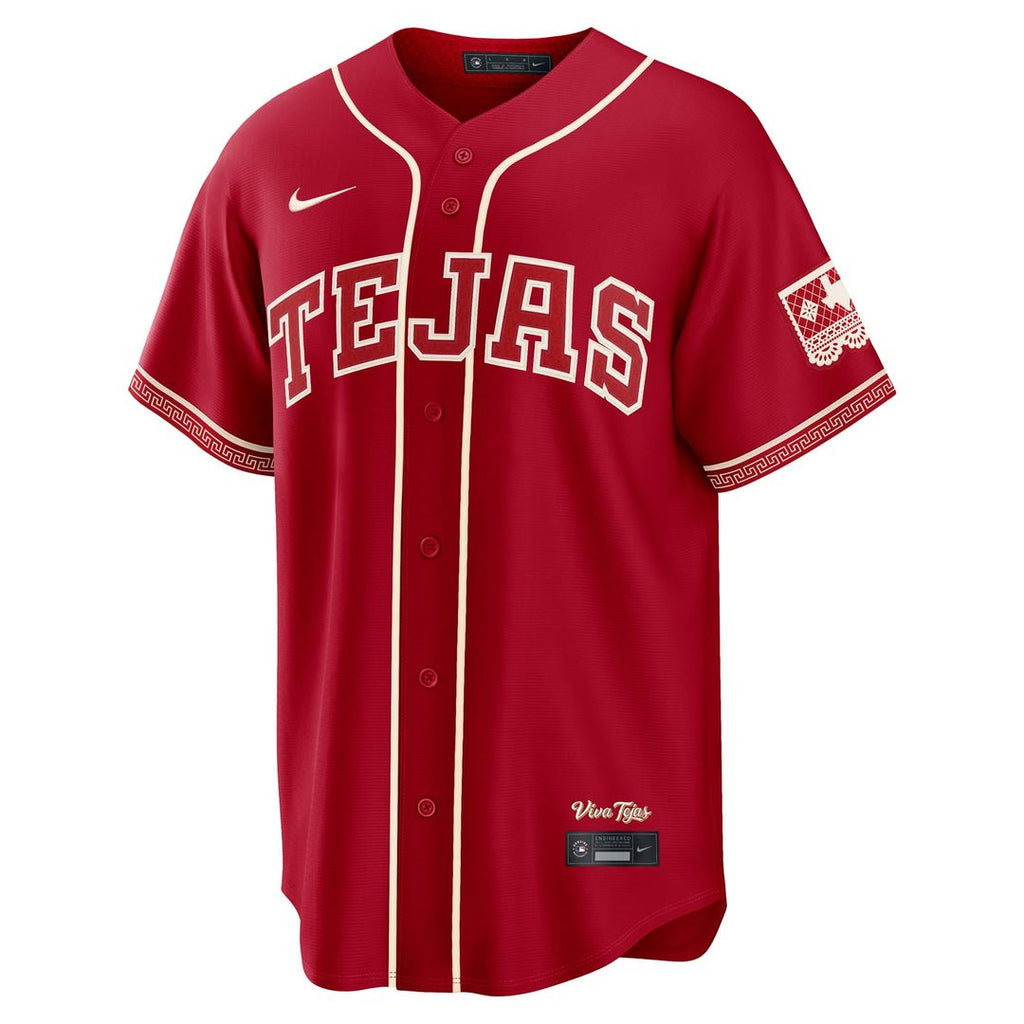 Texas Rangers Nike Jacob deGrom 2026 City Connect Stadium Baseball Jersey - Red