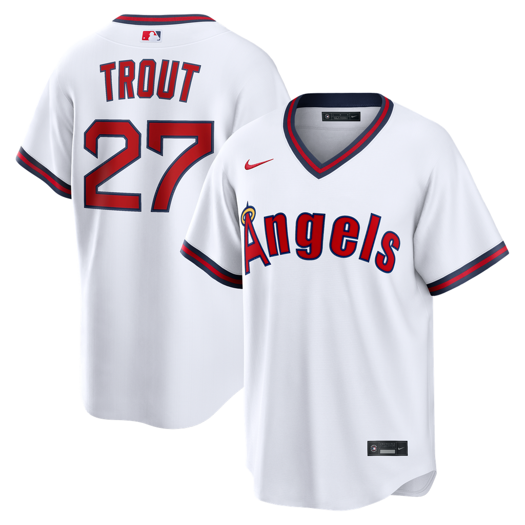 Los Angeles Angels Nike Mike Trout Alternate Replica Baseball Jersey - White
