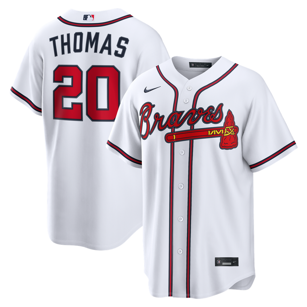 Atlanta Braves Nike Lane Thomas Home Replica Baseball Jersey - White