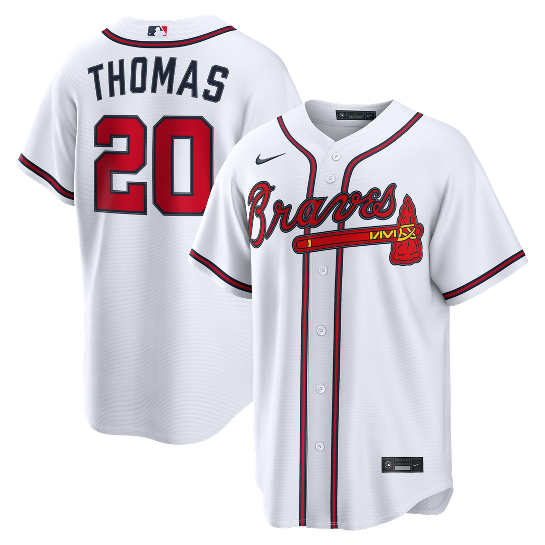 Atlanta Braves Nike Lane Thomas Home Replica Baseball Jersey - White