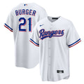 Texas Rangers Nike Jake Burger Home Replica Baseball Jersey - White