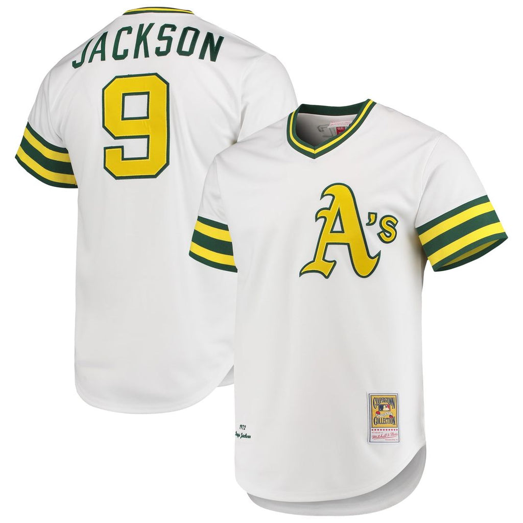 Athletics Mitchell & Ness Reggie Jackson 1972 Cooperstown Collection Authentic Baseball Jersey - White
