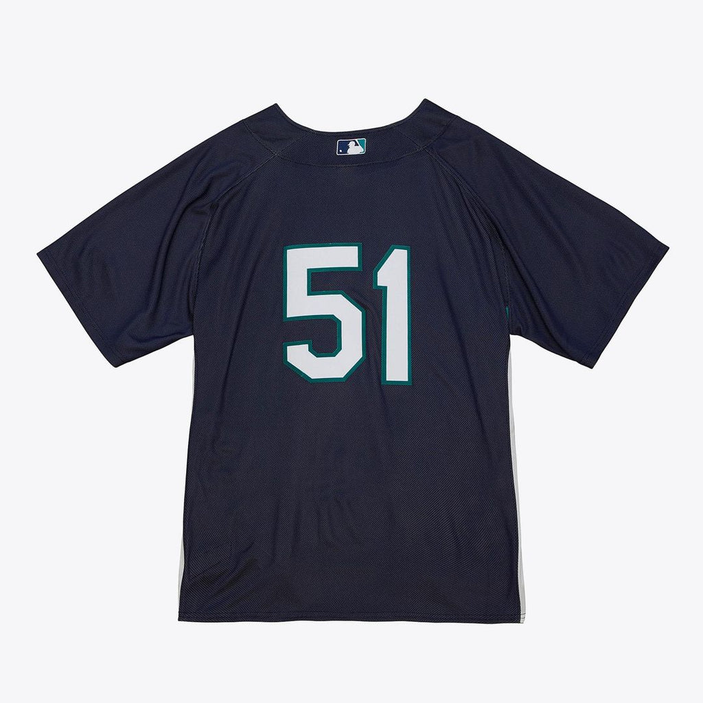 Seattle Mariners Mitchell & Ness Ichiro Suzuki Big & Tall Cooperstown Mesh Batting Practice Baseball Jersey - Navy