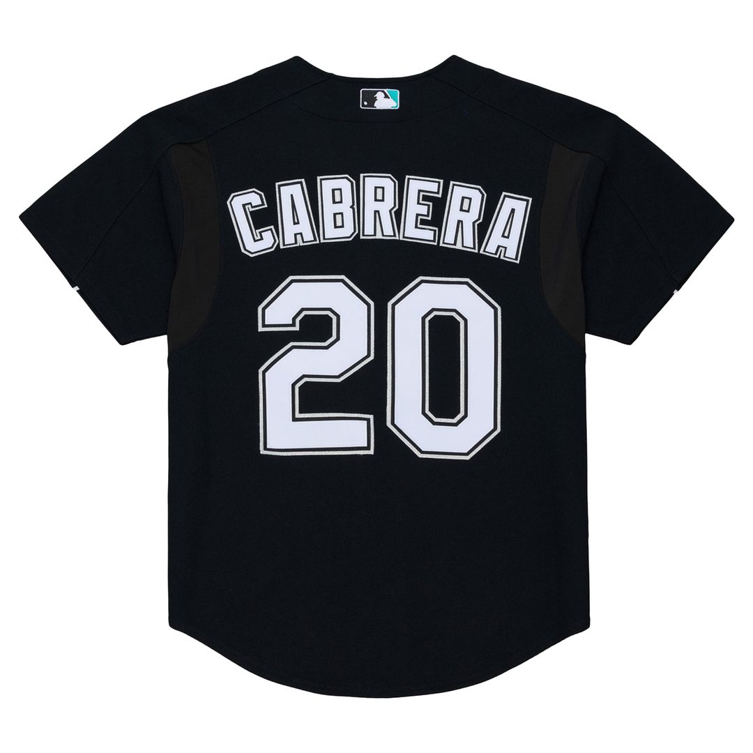 Florida Marlins Mitchell & Ness Miguel Cabrera 2003 Cooperstown Mesh Batting Practice Button-Up Baseball Jersey - Black