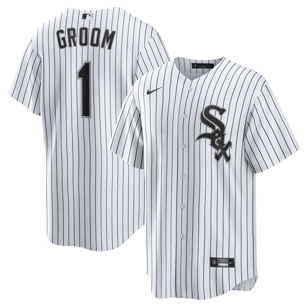 Chicago White Sox Nike #1 Groom Home Replica Baseball Jersey - White