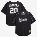 Miami Marlins Mitchell & Ness Miguel Cabrera Big & Tall Cooperstown Mesh Batting Practice Baseball Jersey - Black