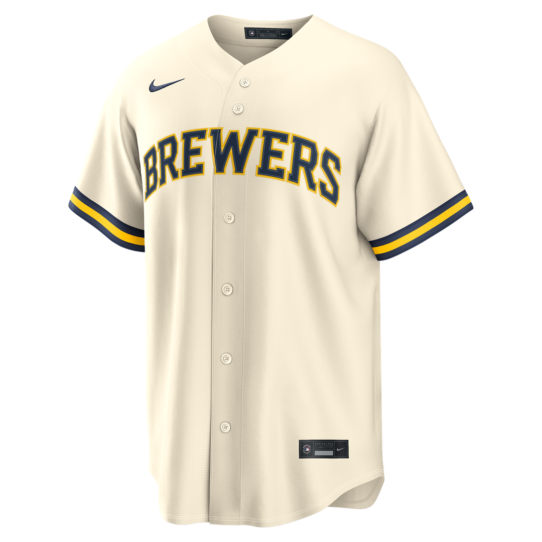Milwaukee Brewers Nike Dustin May Home Replica Baseball Jersey - Cream
