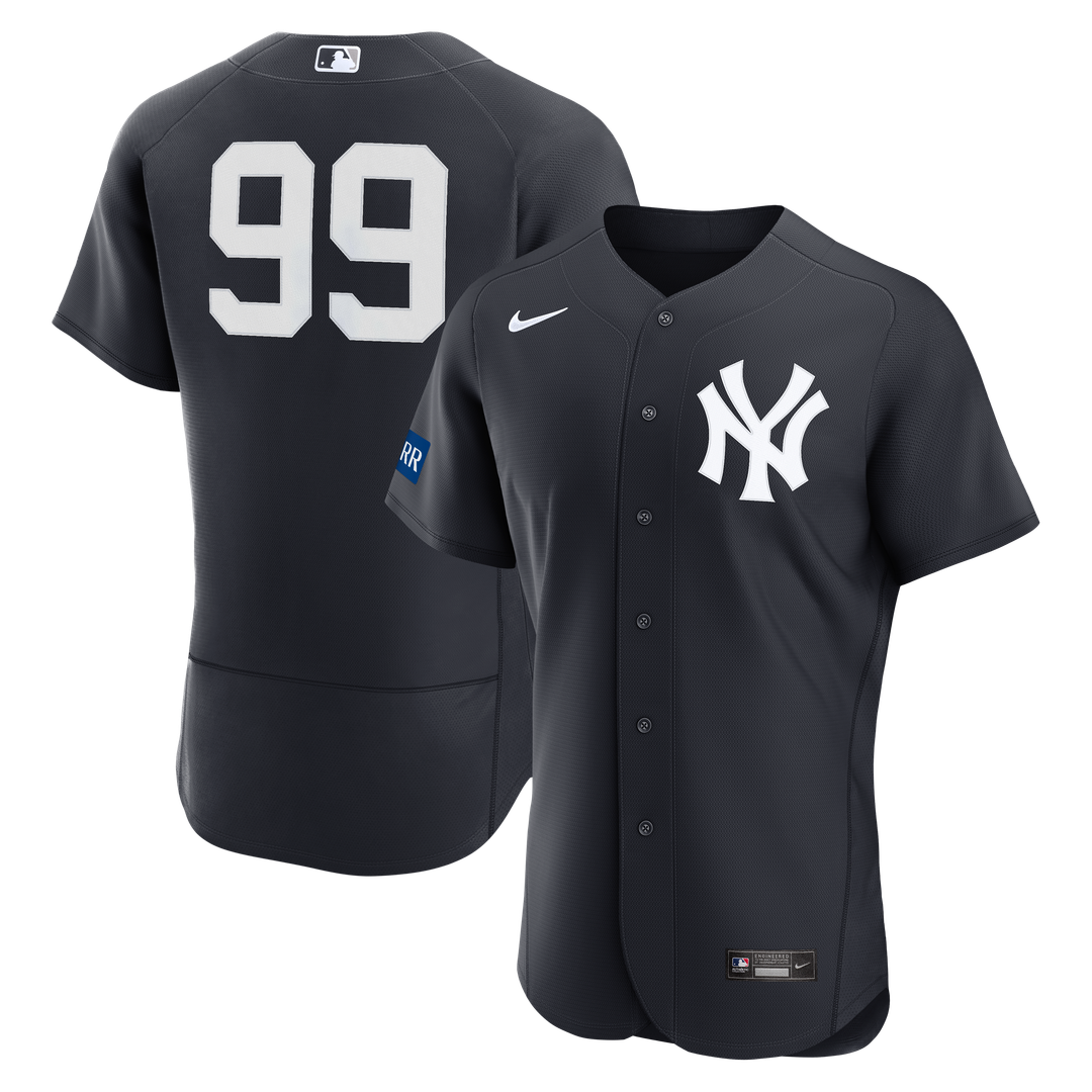 New York Yankees Nike Aaron Judge Home Authentic Sponsor Patch Baseball Jersey - White