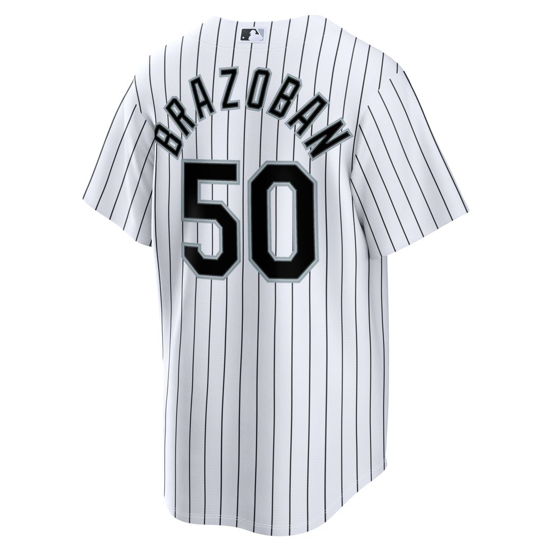 Chicago White Sox Nike Huascar Brazoban Home Replica Baseball Jersey - White