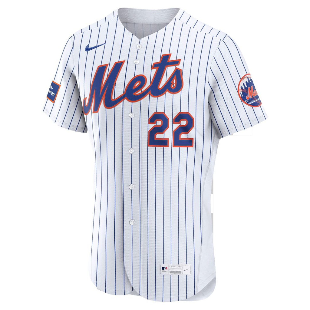 New York Mets Nike Juan Soto Home Authentic Sponsor Patch Baseball Jersey - White