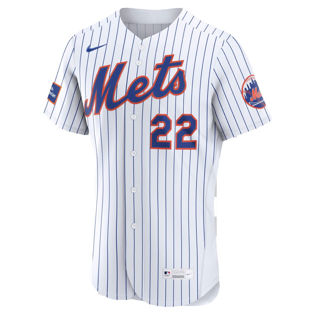 New York Mets Nike Juan Soto Home Authentic Sponsor Patch Baseball Jersey - White