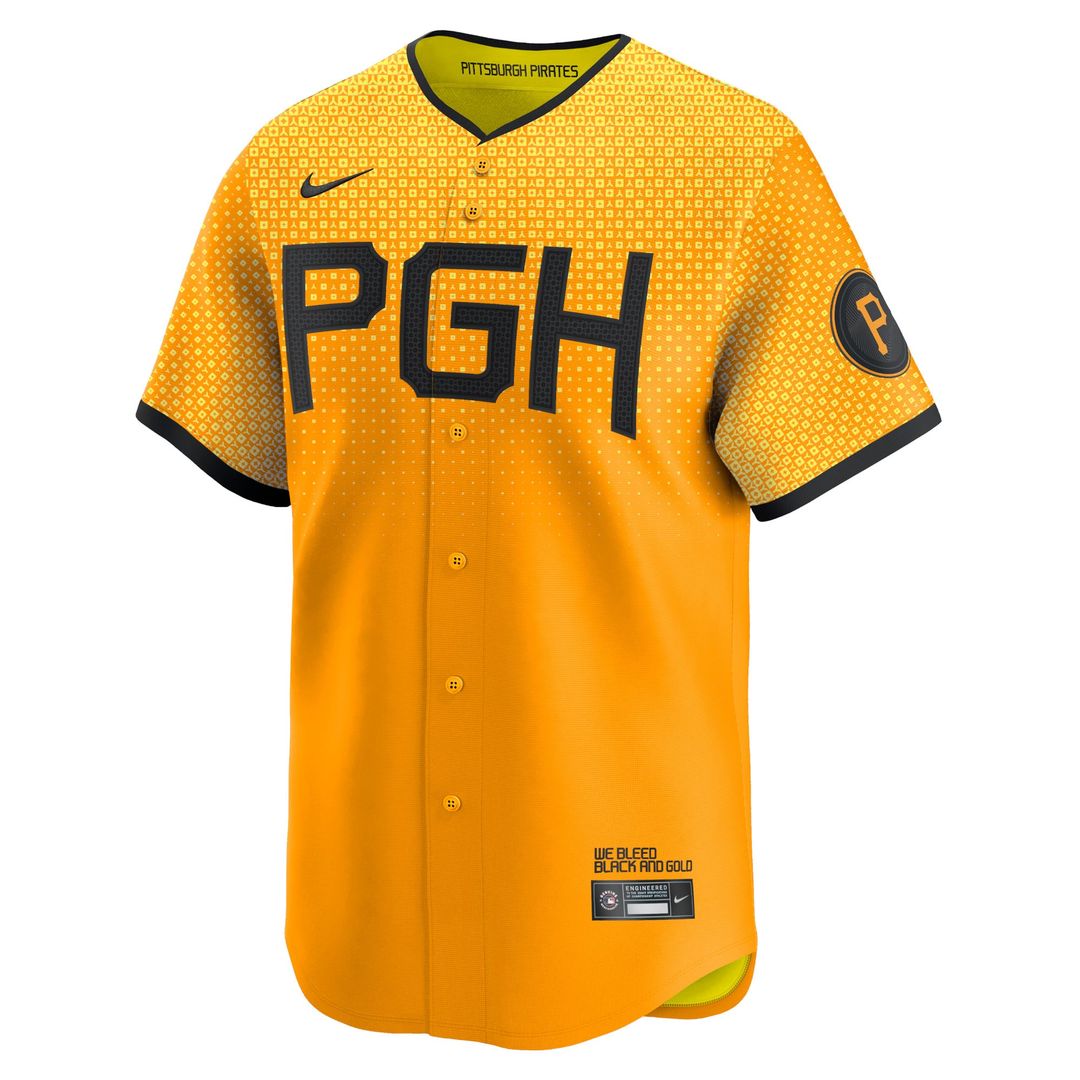 Pittsburgh Pirates Nike City Connect Limited Baseball Jersey - Gold
