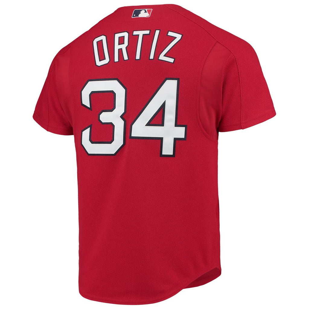 Boston Red Sox Mitchell & Ness David Ortiz Cooperstown Collection Mesh Batting Practice Button-Up Baseball Jersey - Red