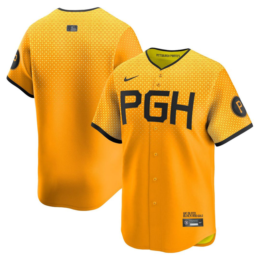 Pittsburgh Pirates Nike City Connect Limited Baseball Jersey - Gold