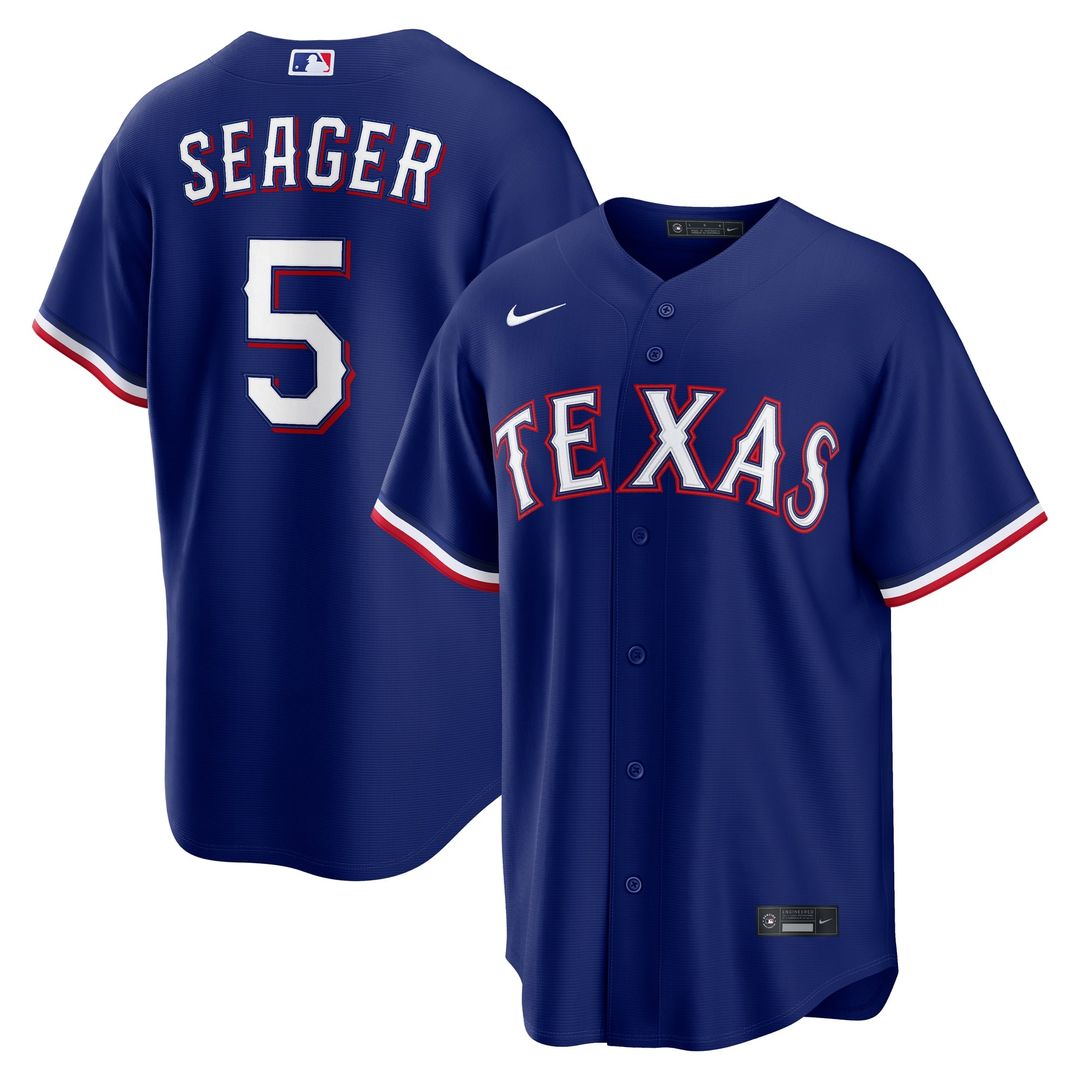 Texas Rangers Nike Corey Seager Road Replica Baseball Jersey - Gray