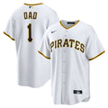 Pittsburgh Pirates Nike #1 Dad Home Replica Baseball Jersey - White