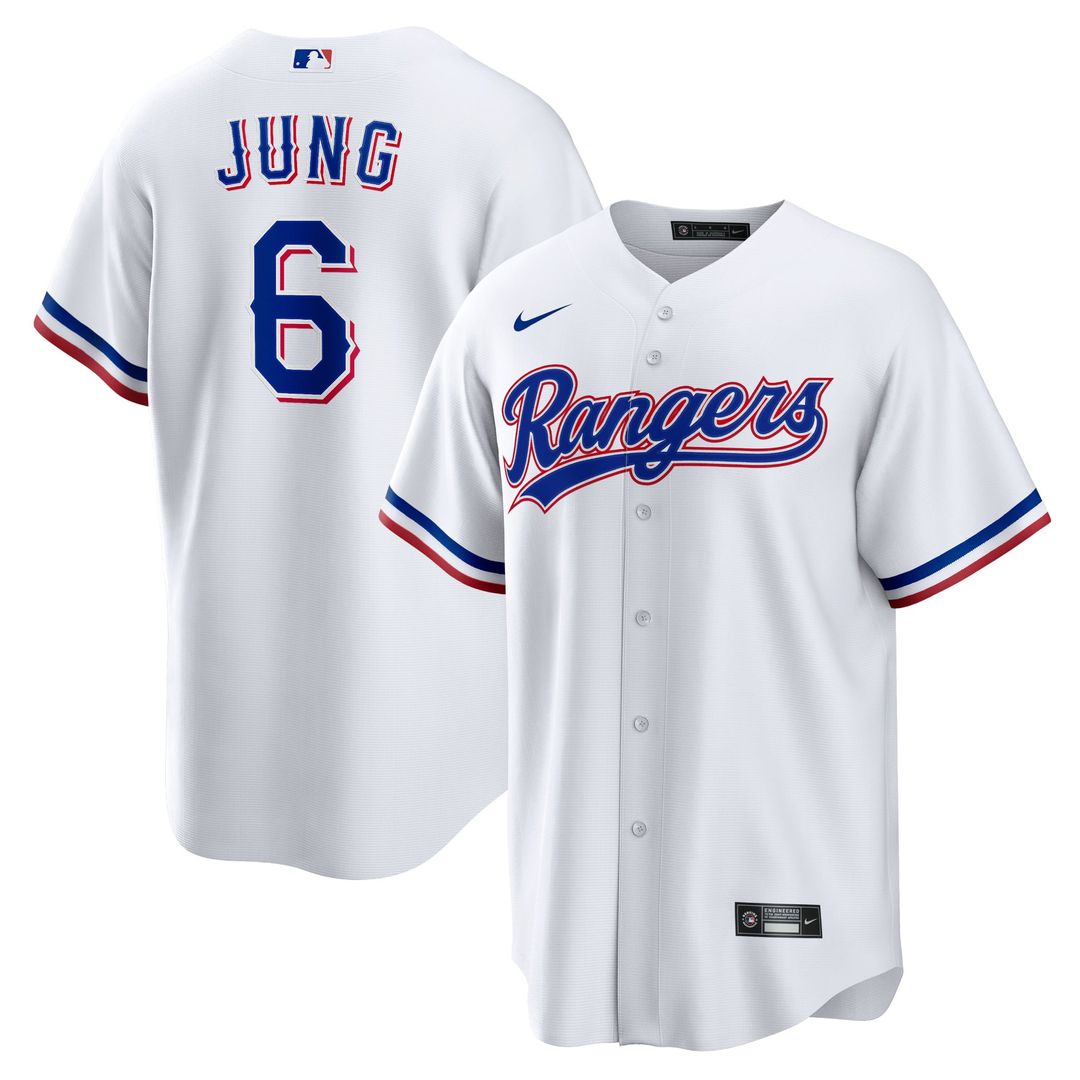 Texas Rangers Nike Josh Jung Replica Baseball Jersey - White
