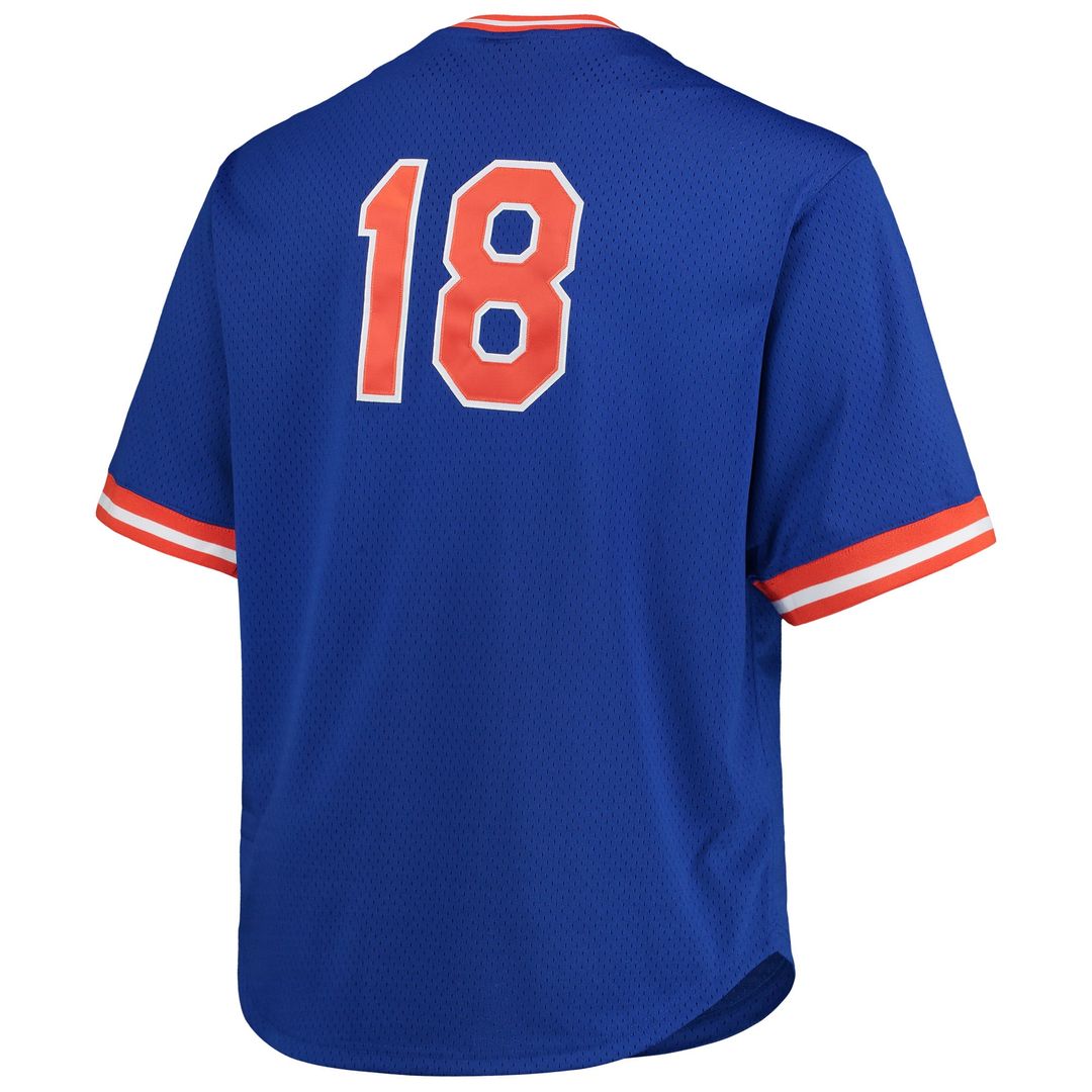 New York Mets Mitchell & Ness Darryl Strawberry Big & Tall Cooperstown Collection Mesh Batting Practice Baseball Jersey - Royal