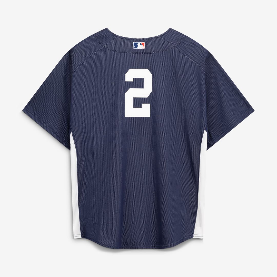 New York Yankees Mitchell & Ness Derek Jeter Authentic Batting Practice Baseball Jersey - Navy