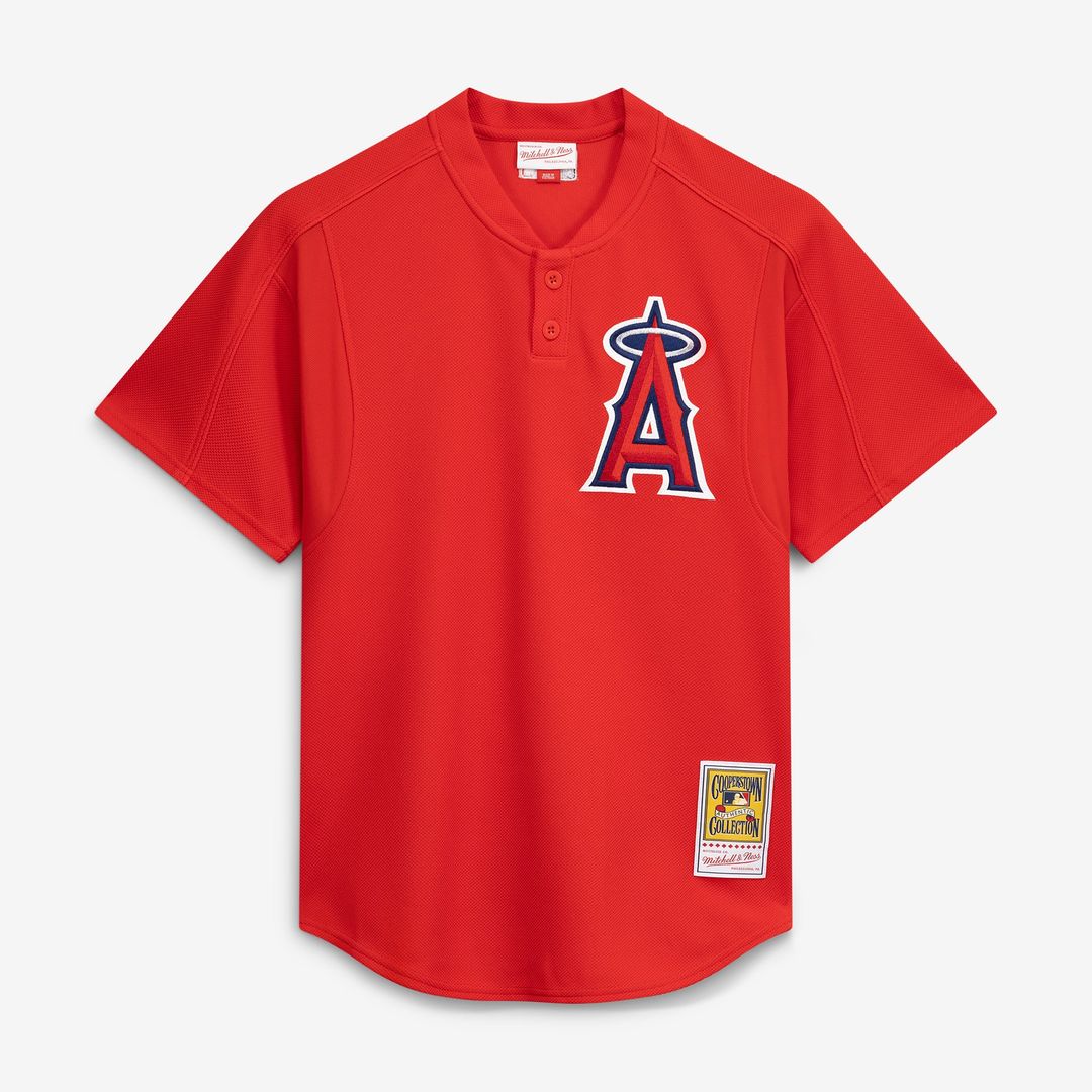 California Angels Mitchell & Ness Vladimir Guerrero Authentic Batting Practice Baseball Jersey - Red