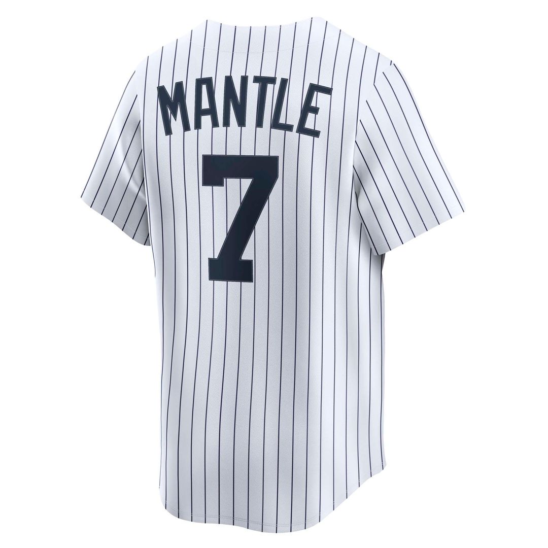 New York Yankees Nike Mickey Mantle Throwback Cooperstown Collection Limited Baseball Jersey - White