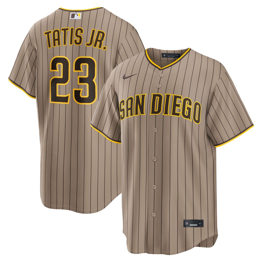 San Diego Padres Nike Fernando Tatis Jr. Road Replica Baseball Jersey - Brown