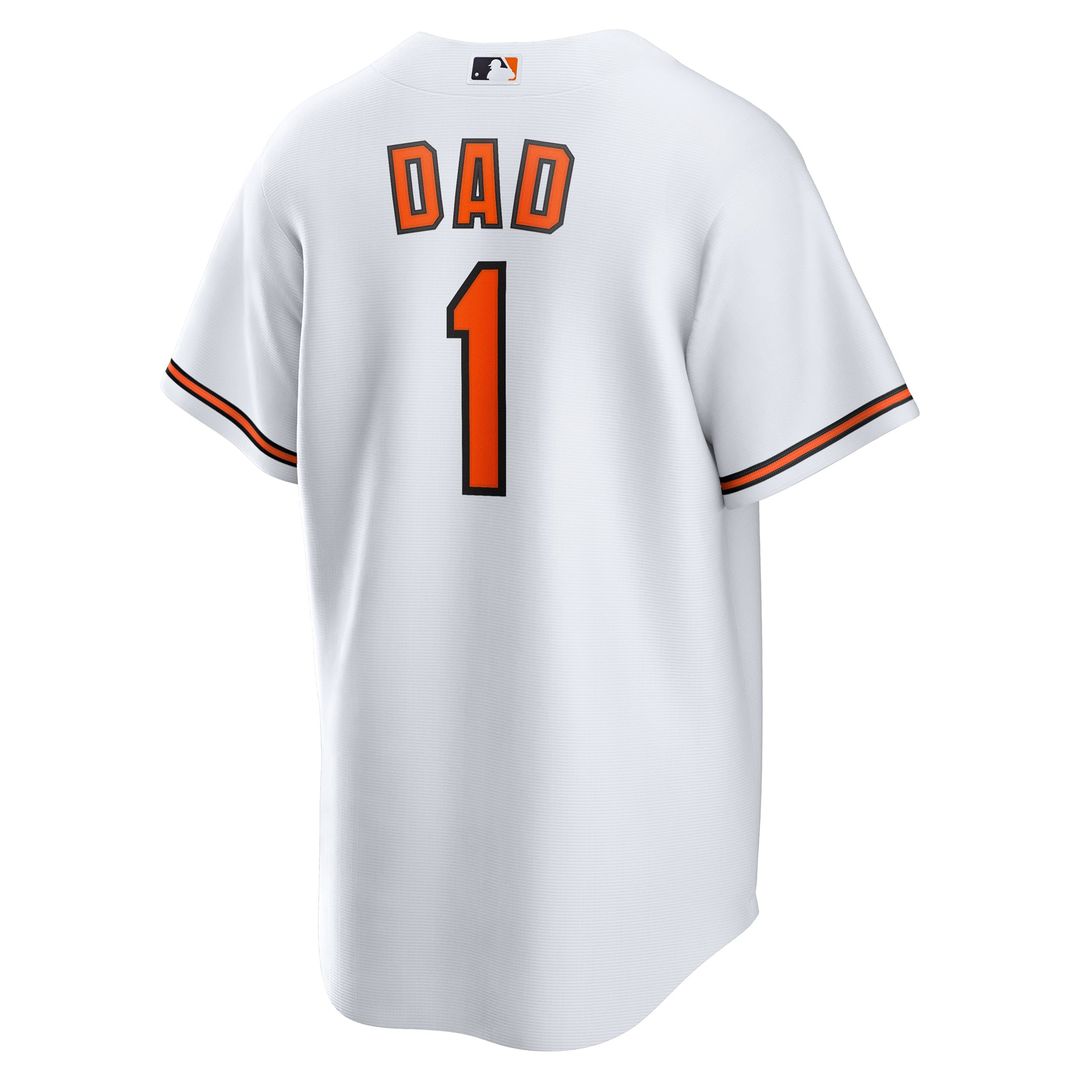 Baltimore Orioles Nike #1 Dad Home Replica Baseball Jersey - White