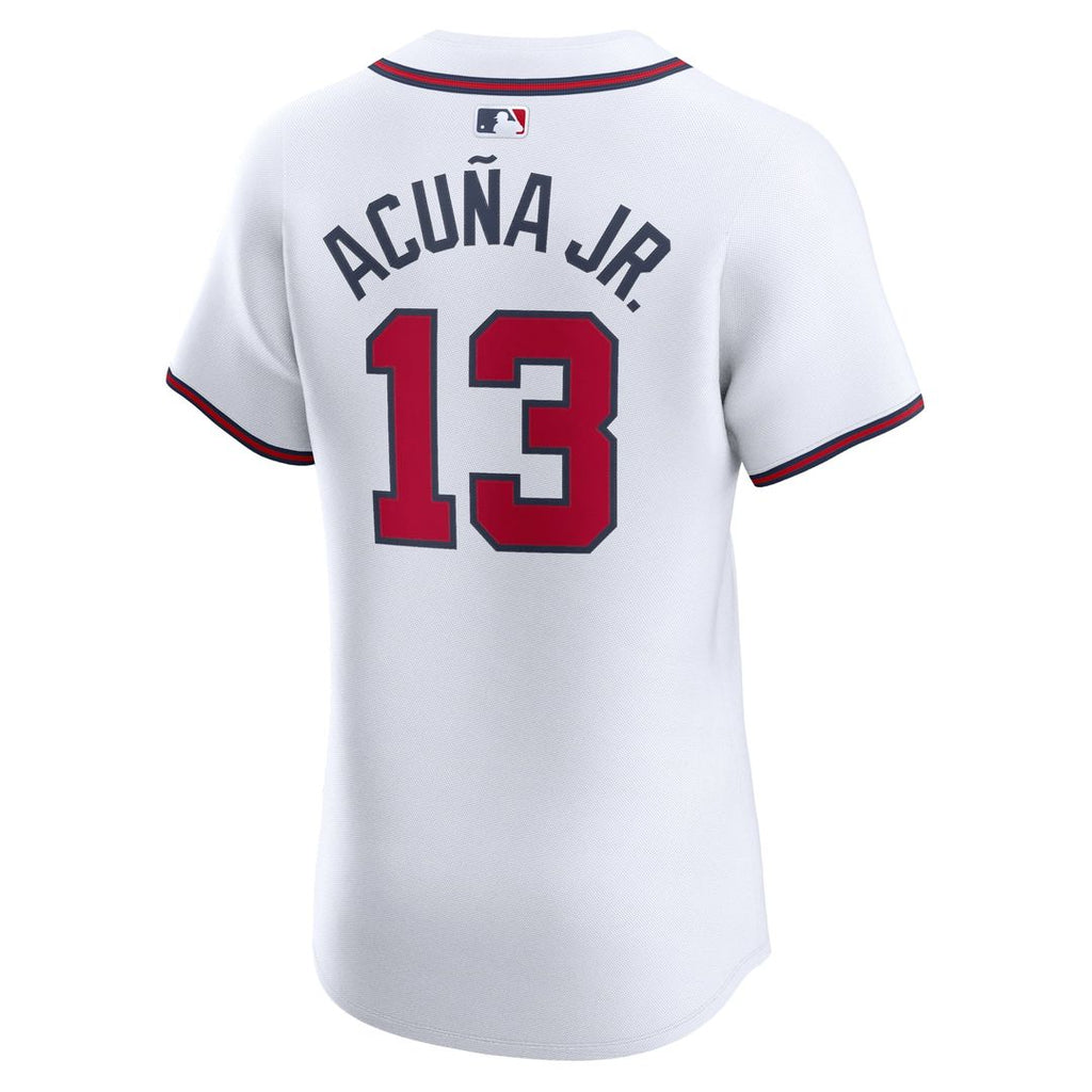 Atlanta Braves Nike Ronald Acuña Jr. Home Elite Baseball Jersey - White