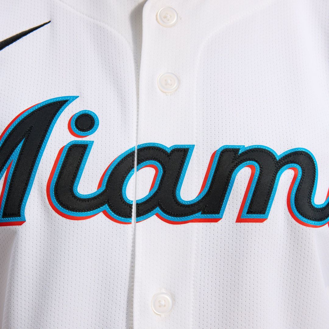 Miami Marlins Nike Home Limited Baseball Jersey - White