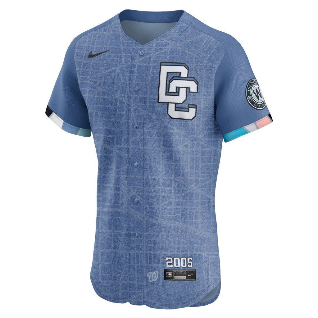 Washington Nationals Nike Dylan Crews 2025 City Connect Elite Baseball Jersey - Blue