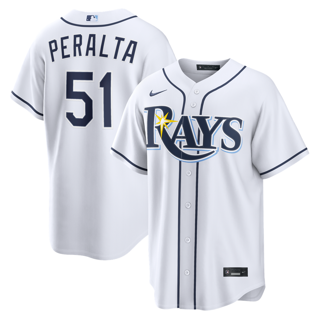 Tampa Bay Rays Nike Freddy Peralta Home Replica Baseball Jersey - White