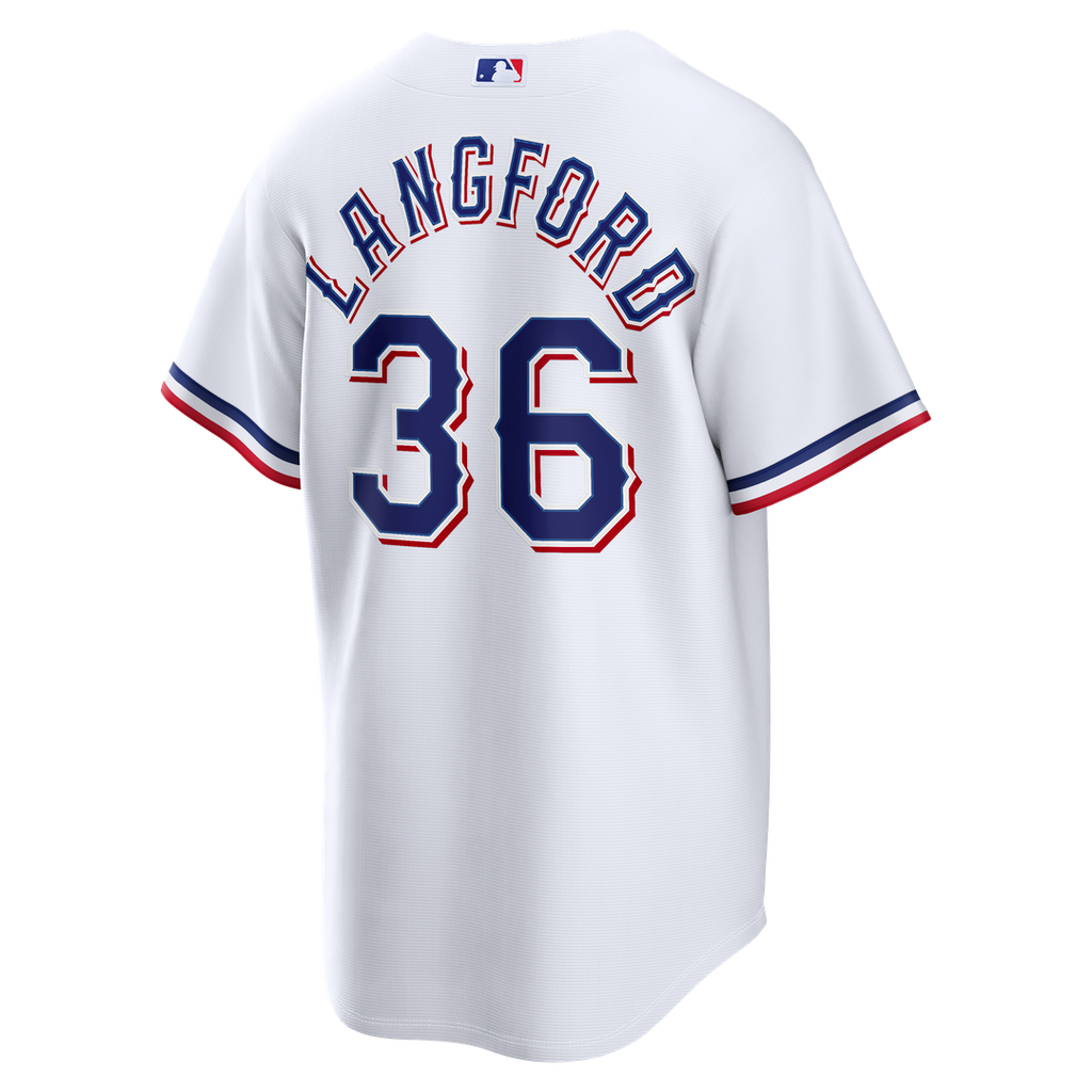 Texas Rangers Nike Wyatt Langford Home Replica Baseball Jersey - White
