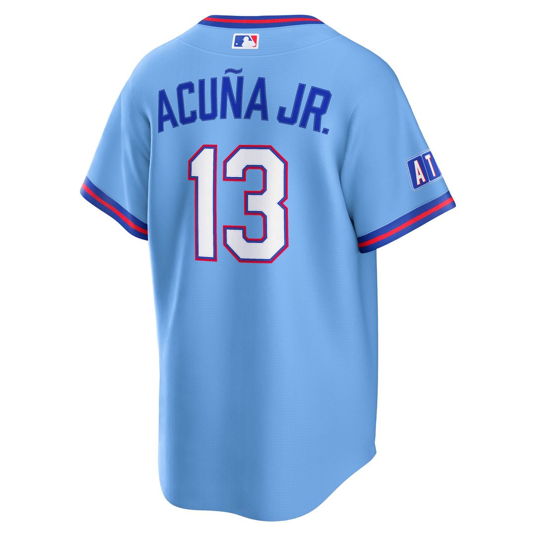 Atlanta Braves Nike Ronald Acuña Jr. 2026 City Connect Stadium Baseball Jersey - Powder Blue