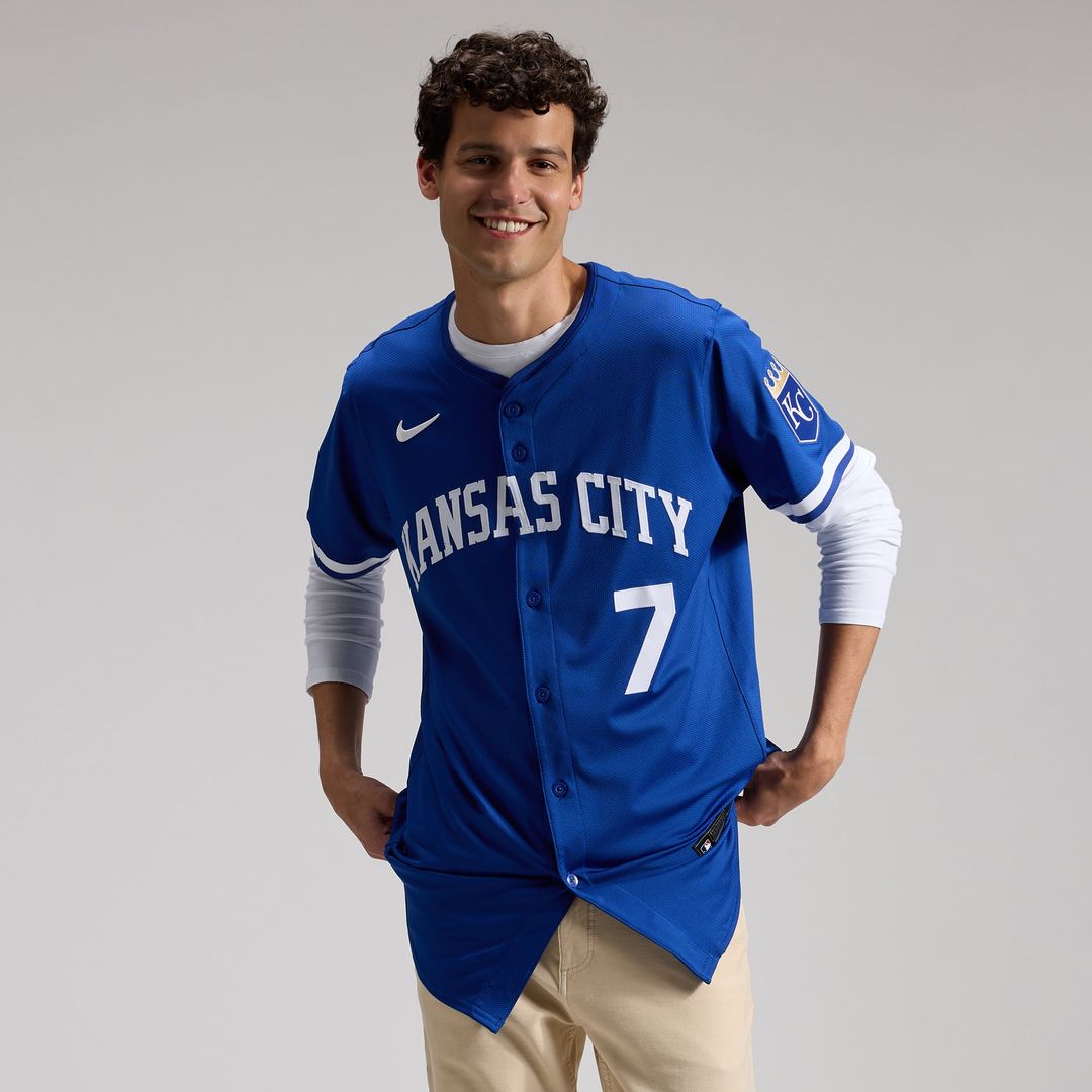 Kansas City Royals Nike Bobby Witt Jr. Alternate 2 Elite Baseball Jersey - Royal