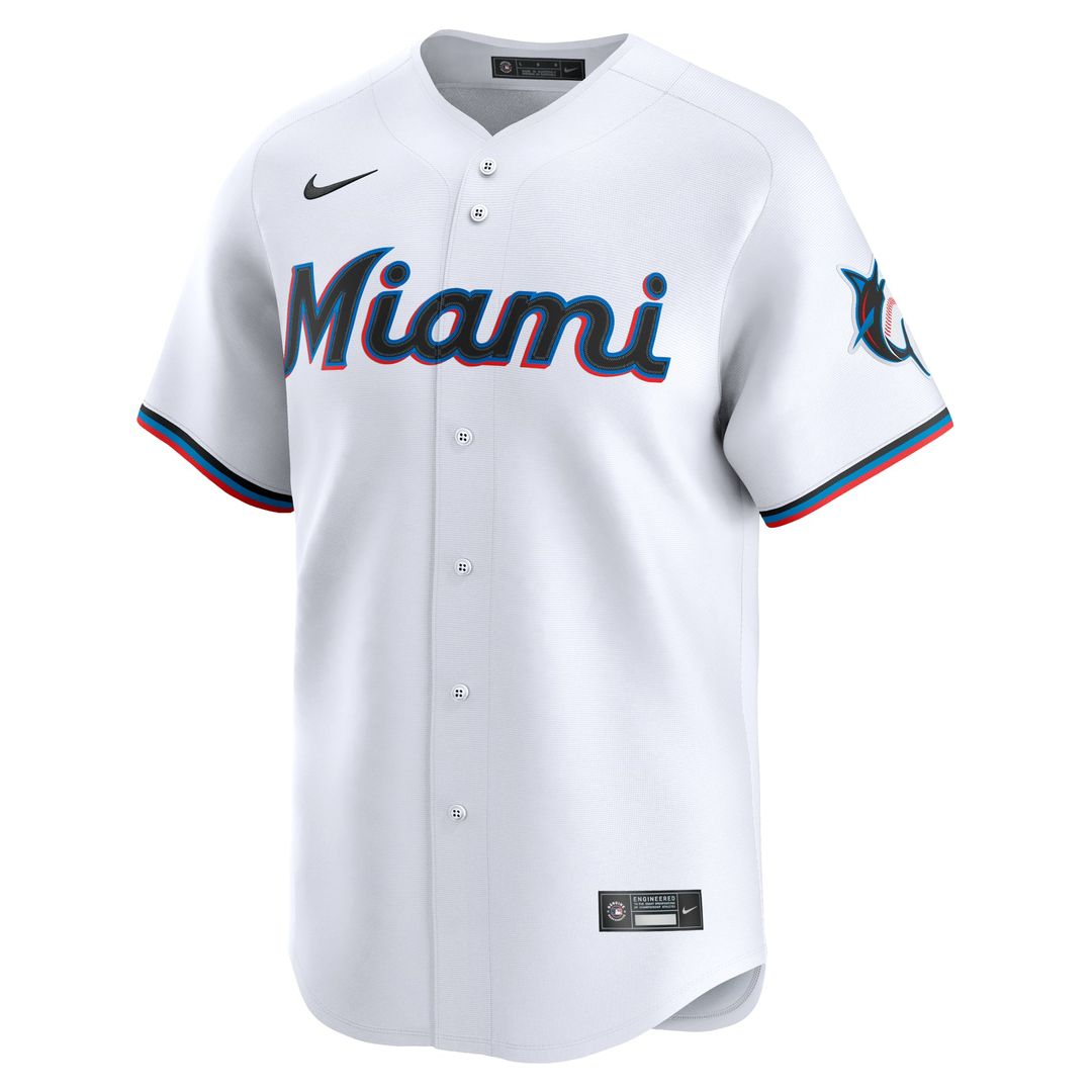 Miami Marlins Nike Sandy Alcantara Home Limited Baseball Jersey - White