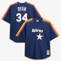 Houston Astros Mitchell & Ness Nolan Ryan Cooperstown Collection Big & Tall Mesh Batting Practice Baseball Jersey - Navy