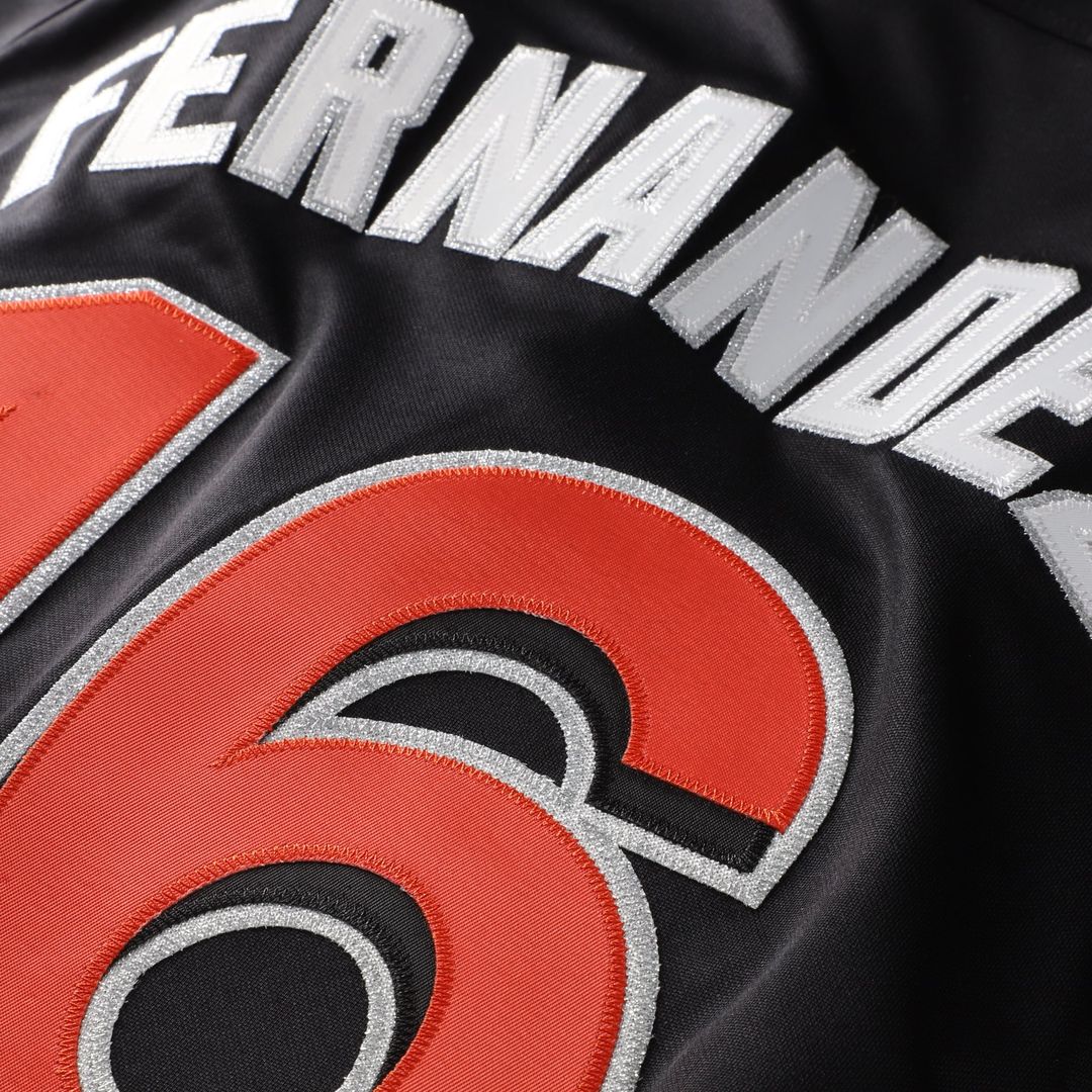 Miami Marlins Mitchell & Ness Jose Fernandez Authentic Batting Practice Baseball Jersey - Black