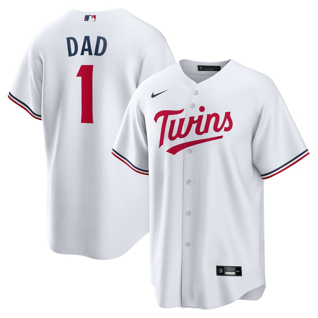 Minnesota Twins Nike #1 Dad Home Replica Baseball Jersey - White