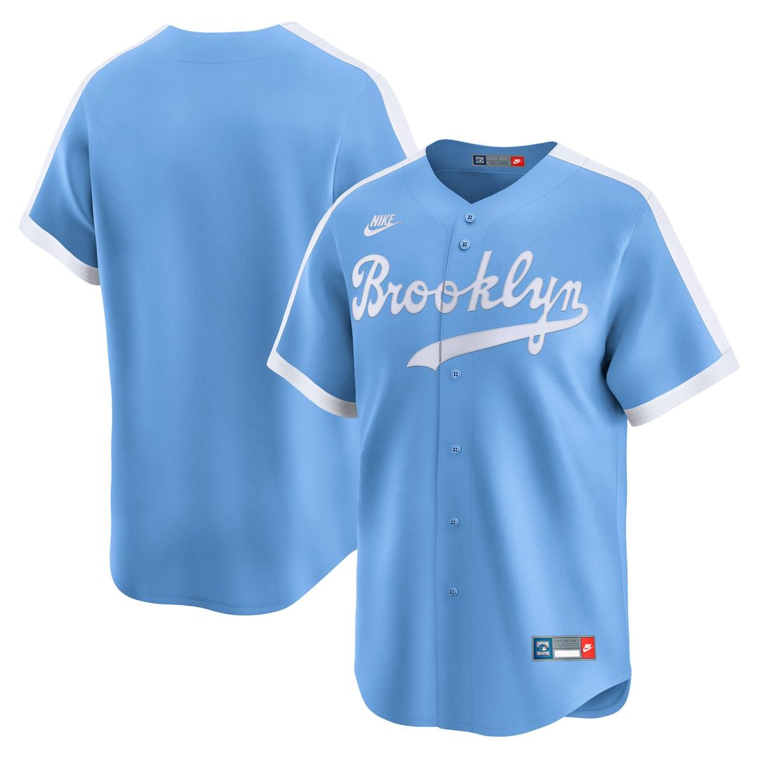 Brooklyn Dodgers Nike Cooperstown Collection Limited Baseball Jersey - Light Blue