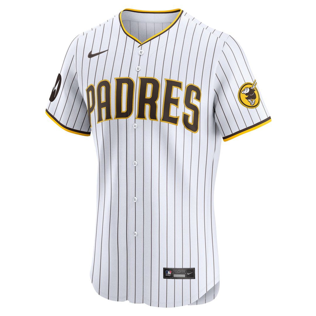 San Diego Padres Nike Tony Fernández Home Elite Sponsor Patch Baseball Jersey - White