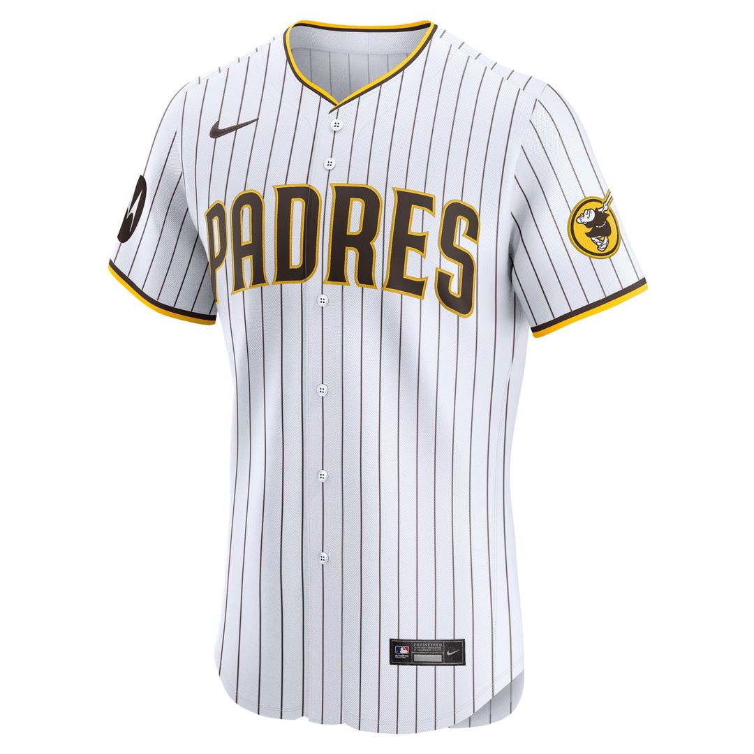 San Diego Padres Nike Tony Fernández Home Elite Sponsor Patch Baseball Jersey - White